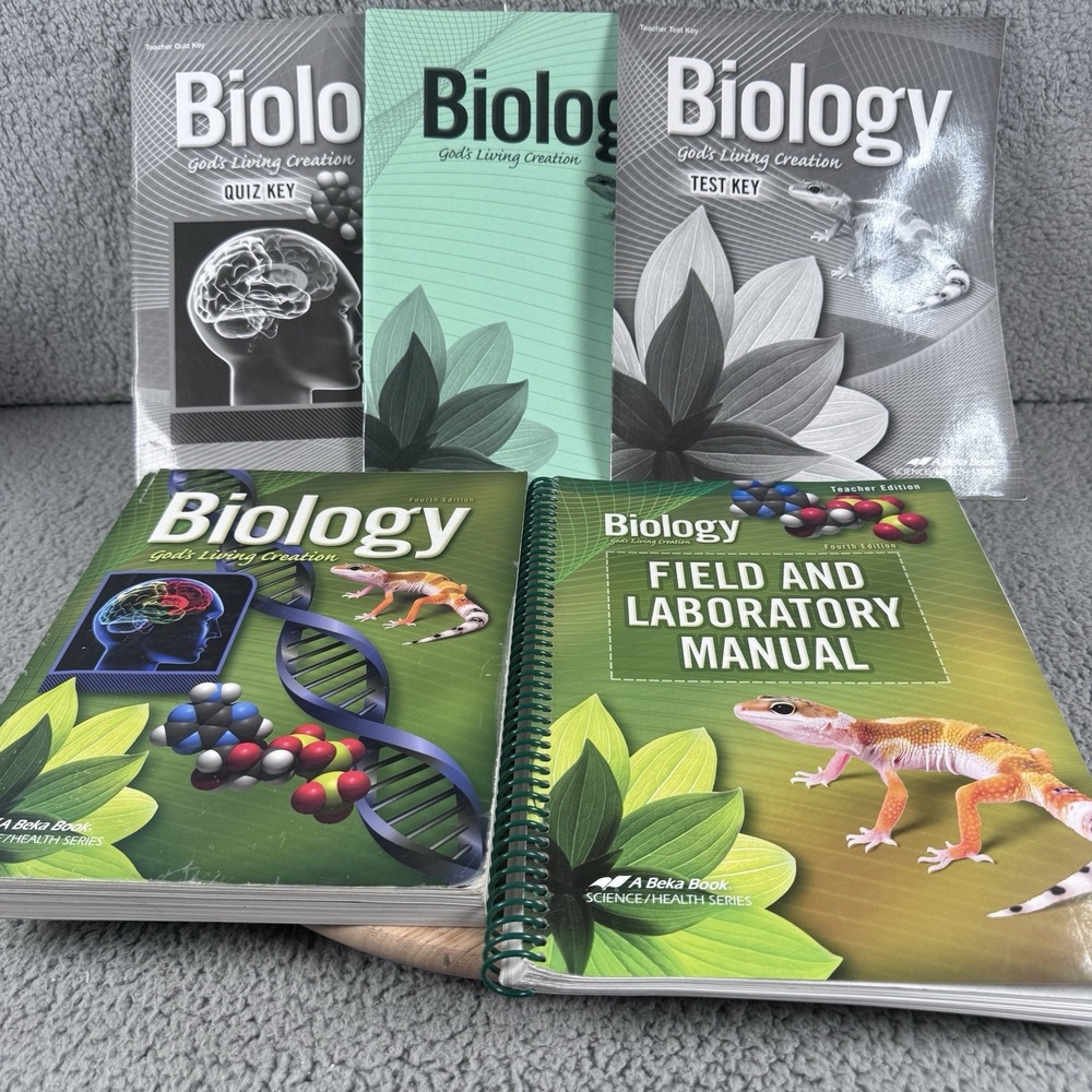 Abeka Biology 4th Edition 5 Book Set Student Textbook Quiz Test Lab Manual Keys